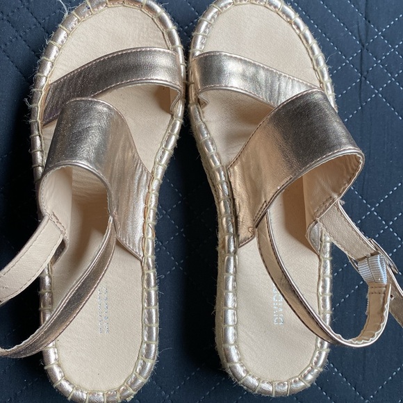 Rose gold jute wrapped platform sandals - Sz 7 - Picture 5 of 6